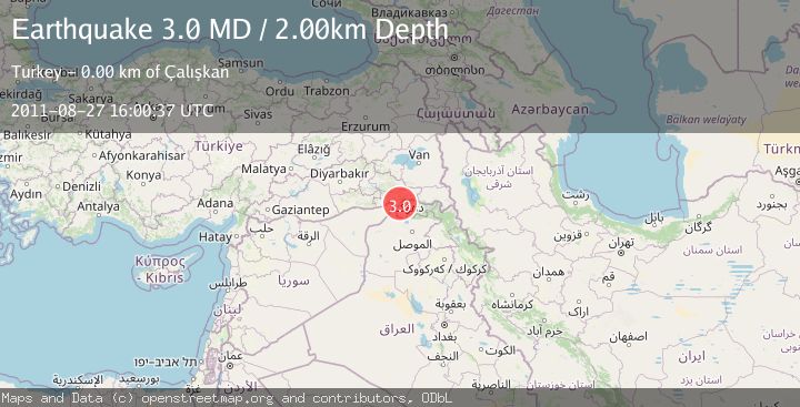 Map of TURKEY-SYRIA-IRAQ BORDER REGION