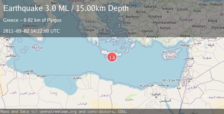 Map of CRETE, GREECE