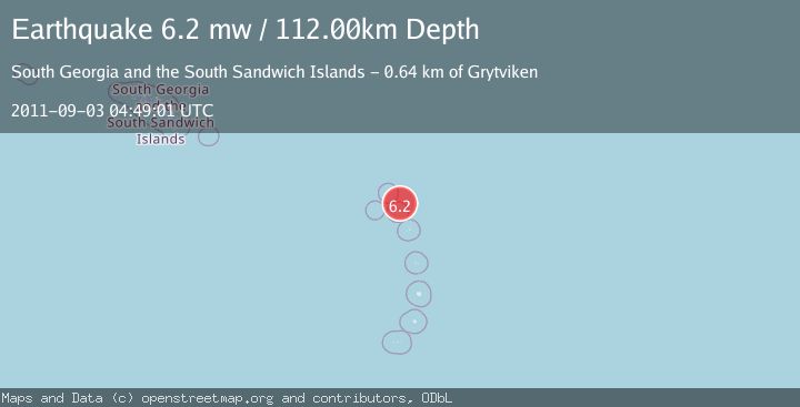 Map of SOUTH SANDWICH ISLANDS REGION