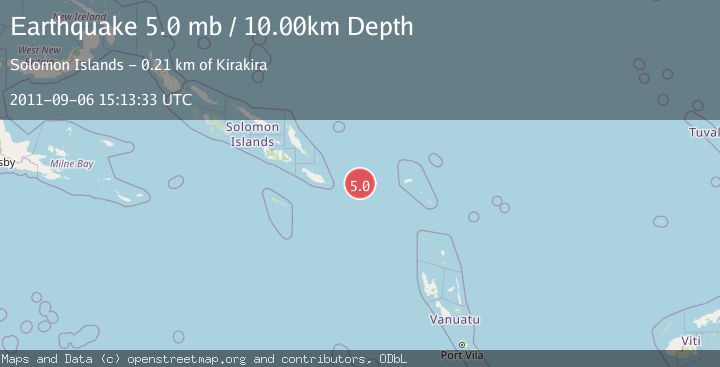 Map of SOLOMON ISLANDS