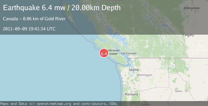Map of VANCOUVER ISLAND, CANADA REGION