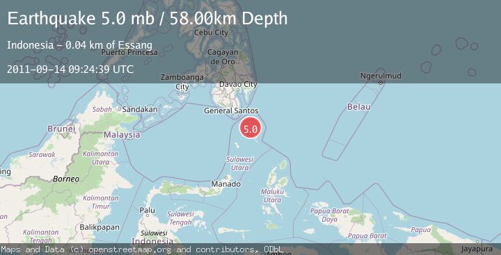 Map of KEPULAUAN TALAUD, INDONESIA