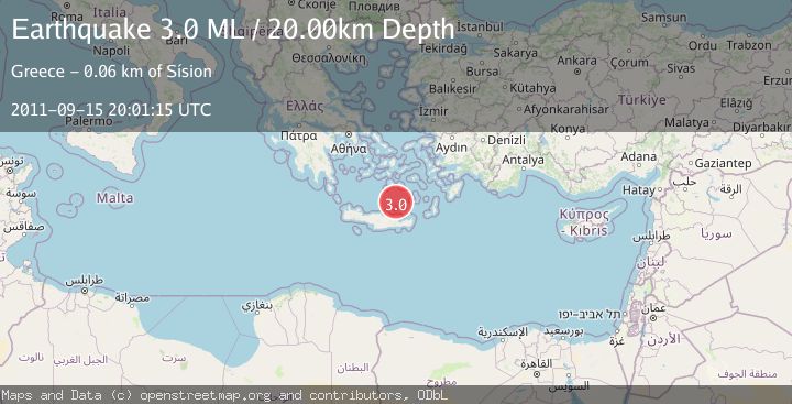 Map of CRETE, GREECE