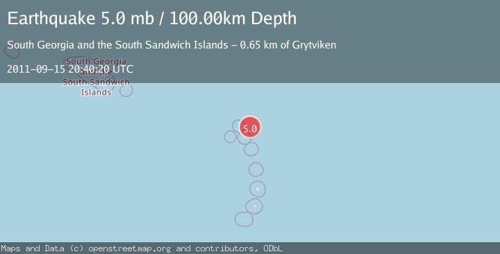 Map of SOUTH SANDWICH ISLANDS REGION
