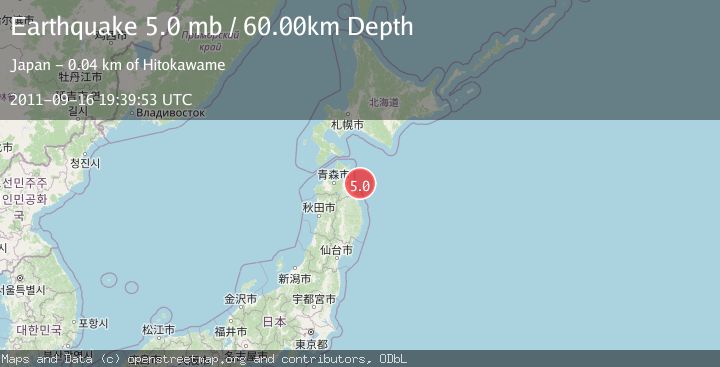 Map of NEAR EAST COAST OF HONSHU, JAPAN