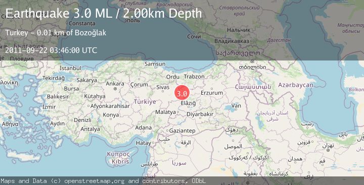 Map of EASTERN TURKEY