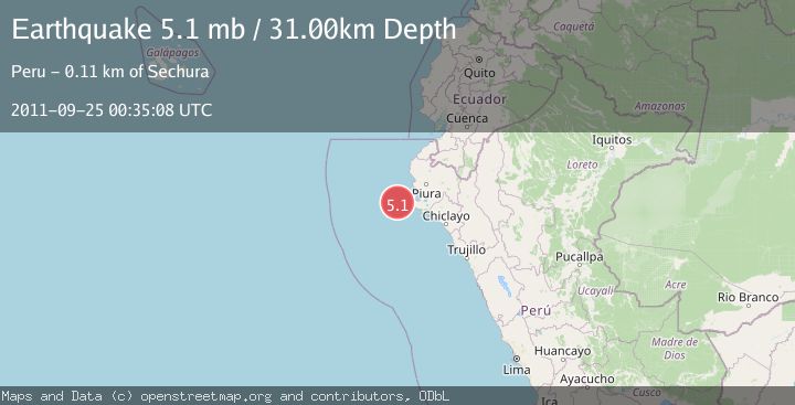 Map of NEAR COAST OF NORTHERN PERU