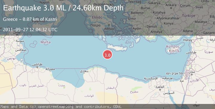 Map of CRETE, GREECE