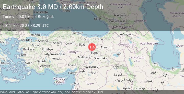 Map of EASTERN TURKEY