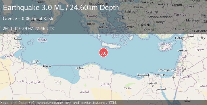 Map of CRETE, GREECE