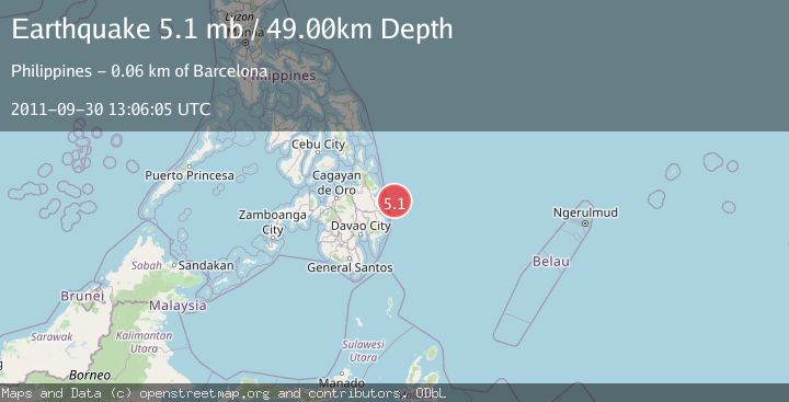 Map of MINDANAO, PHILIPPINES