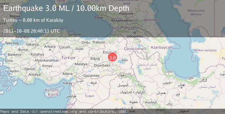 Map of EASTERN TURKEY