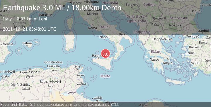 Map of SICILY, ITALY