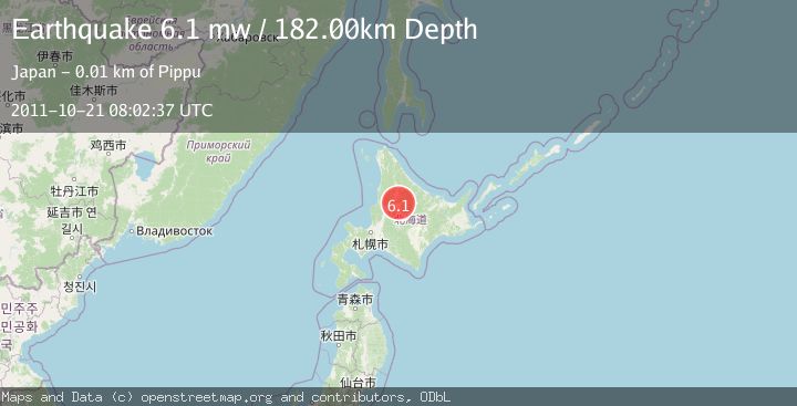 Map of HOKKAIDO, JAPAN REGION
