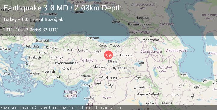 Map of EASTERN TURKEY