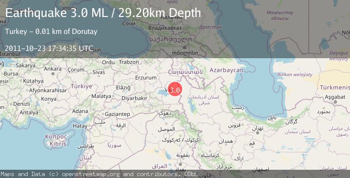 Map of EASTERN TURKEY
