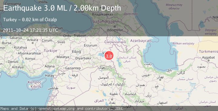 Map of EASTERN TURKEY
