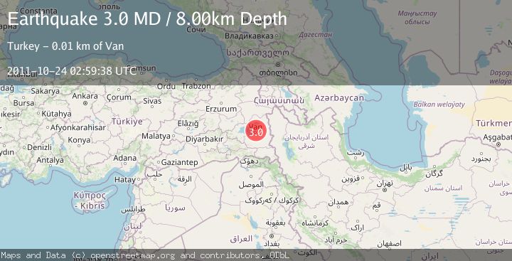 Map of EASTERN TURKEY