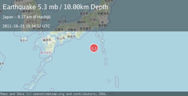 Map of IZU ISLANDS, JAPAN REGION