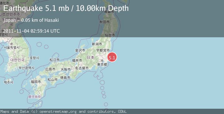 Map of NEAR EAST COAST OF HONSHU, JAPAN
