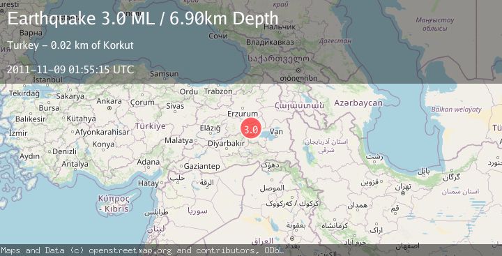 Map of EASTERN TURKEY