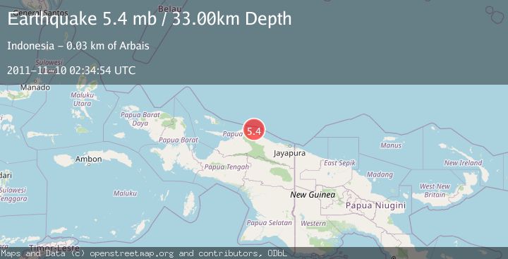 Map of NEAR N COAST OF PAPUA, INDONESIA