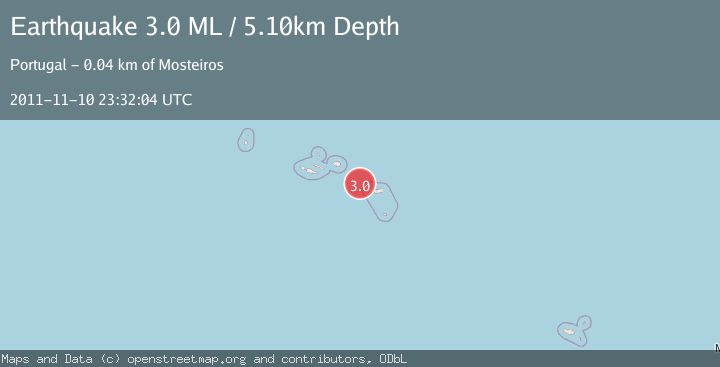 Map of AZORES ISLANDS, PORTUGAL