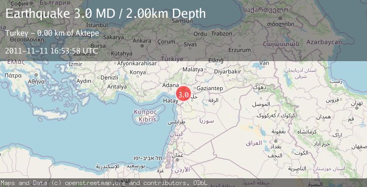 Map of TURKEY-SYRIA BORDER REGION