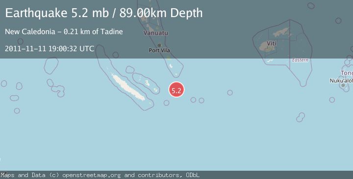 Map of SOUTHEAST OF LOYALTY ISLANDS