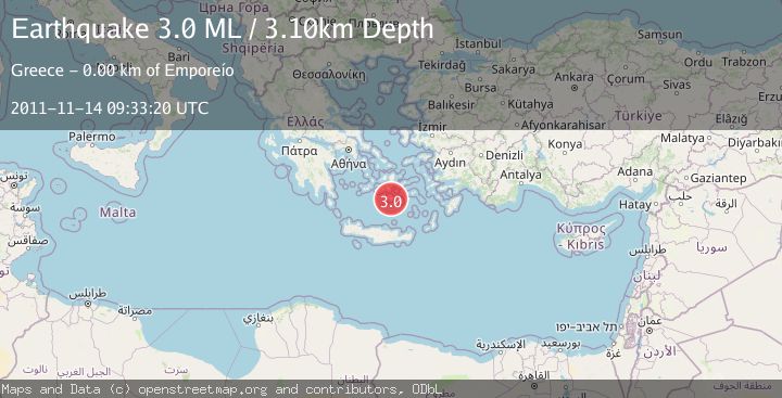 Map of DODECANESE ISLANDS, GREECE
