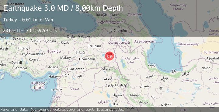 Map of EASTERN TURKEY