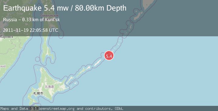 Map of KURIL ISLANDS