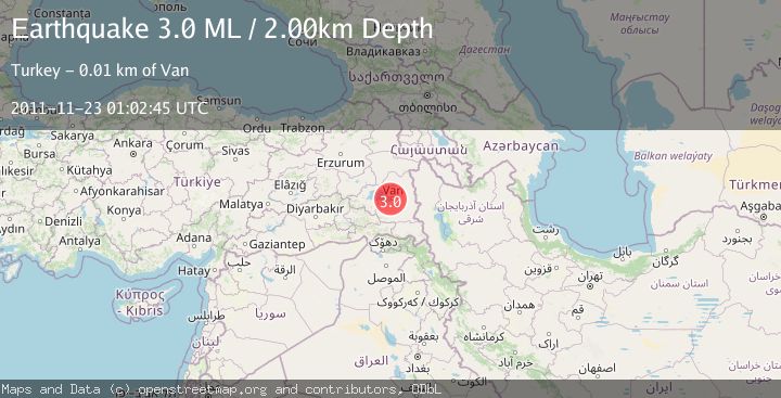 Map of EASTERN TURKEY