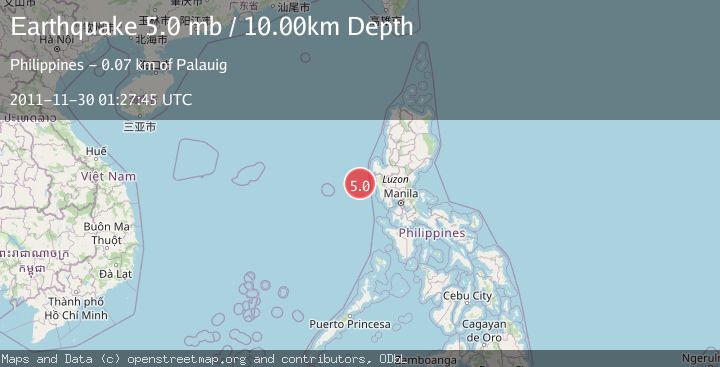 Map of LUZON, PHILIPPINES