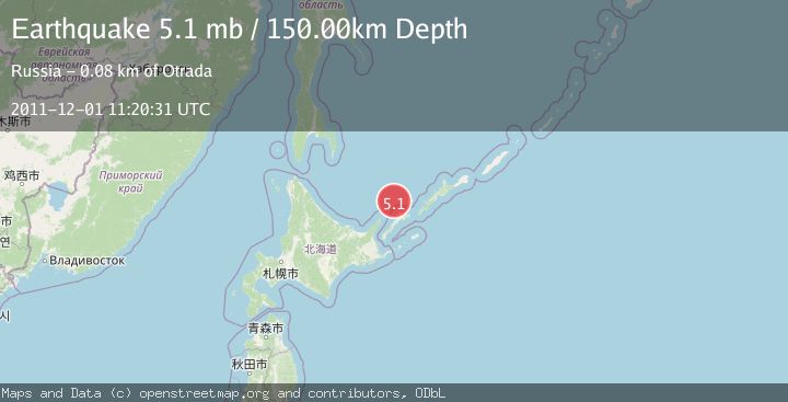Map of HOKKAIDO, JAPAN REGION