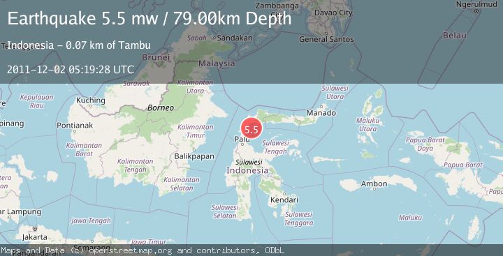 Map of MINAHASA, SULAWESI, INDONESIA