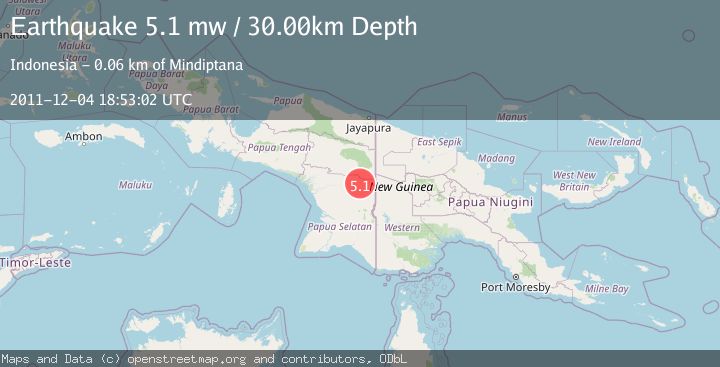 Map of PAPUA, INDONESIA