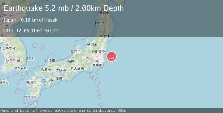 Map of NEAR EAST COAST OF HONSHU, JAPAN