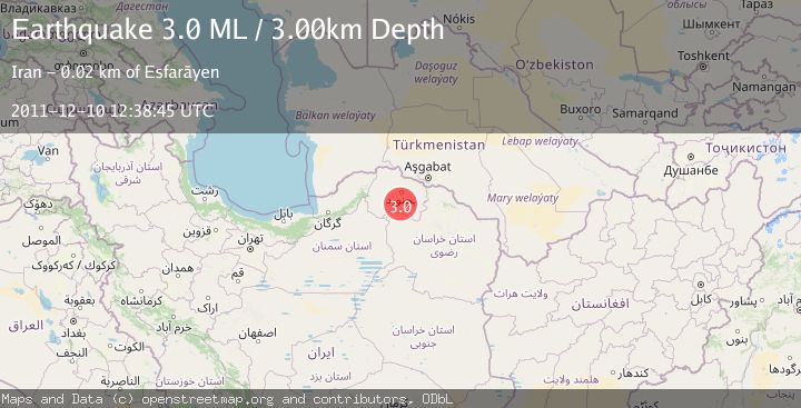 Map of NORTHEASTERN IRAN