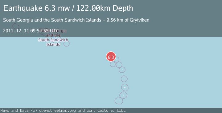 Map of SOUTH SANDWICH ISLANDS REGION