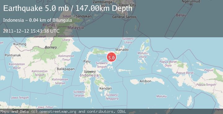 Map of MINAHASA, SULAWESI, INDONESIA