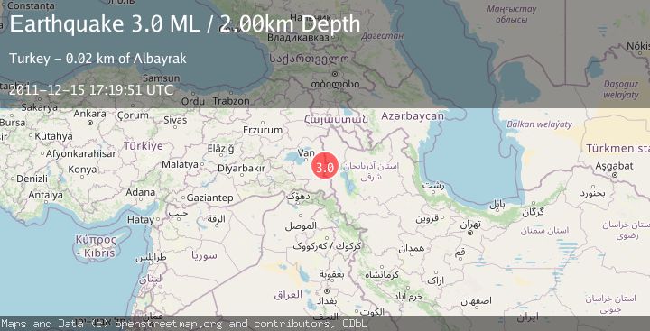 Map of TURKEY-IRAN BORDER REGION