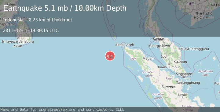 Map of OFF W COAST OF NORTHERN SUMATRA
