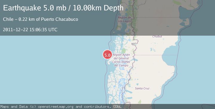 Map of OFF COAST OF AISEN, CHILE