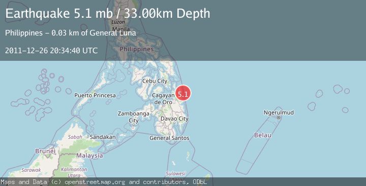 Map of MINDANAO, PHILIPPINES