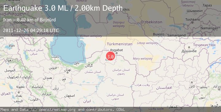 Map of NORTHEASTERN IRAN