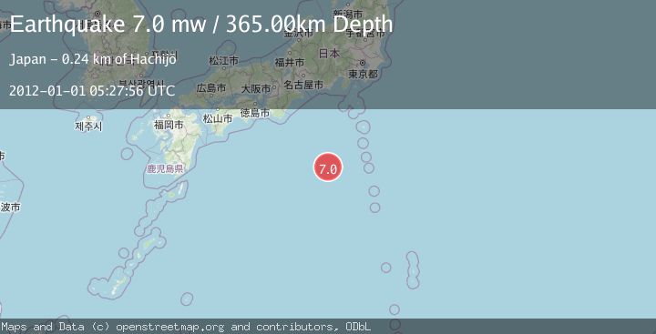 Map of IZU ISLANDS, JAPAN REGION