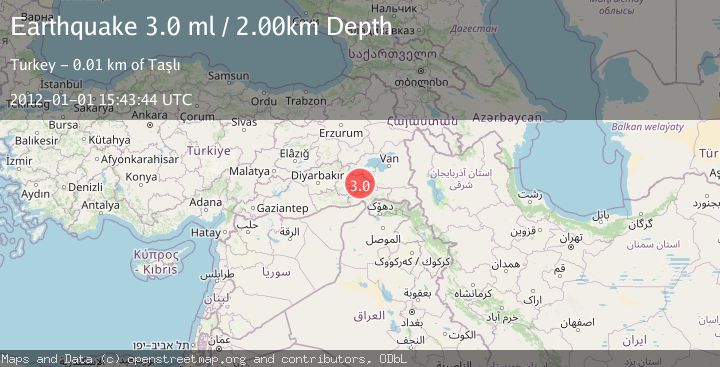 Map of TURKEY-SYRIA-IRAQ BORDER REGION