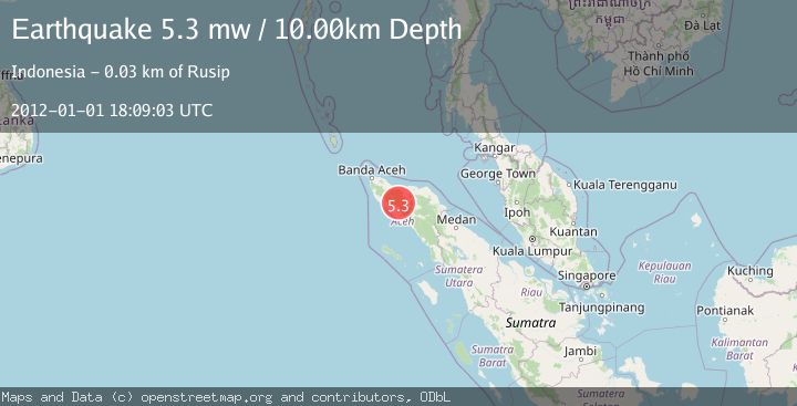 Map of NORTHERN SUMATRA, INDONESIA