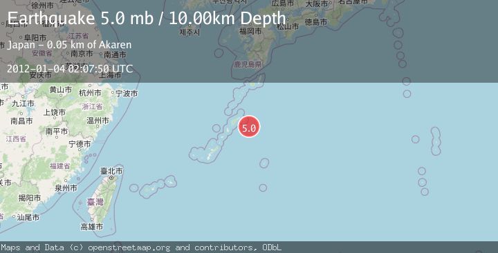 Map of RYUKYU ISLANDS, JAPAN